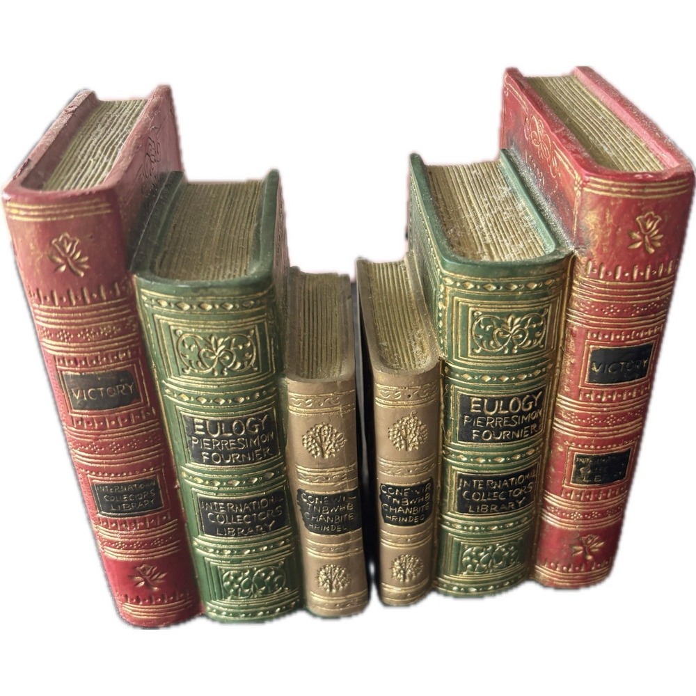 Vintage Book Shaped Book‎ Ends Heavy